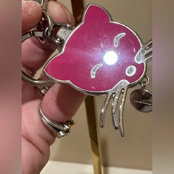 MIUMIU Pink Cat Bag Charm/Keychain